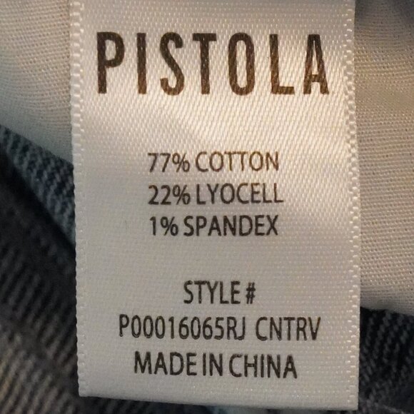 Pistola, High Rise Straight Jeans, Light to Medium Wash, Blue - Picture 5 of 6